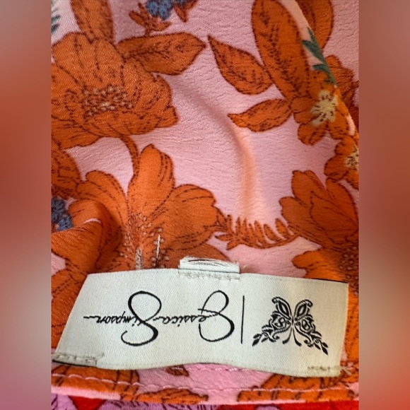 Jessica Simpson Floral Orange and Pink Kimono One Size,  E1. - Picture 15 of 15